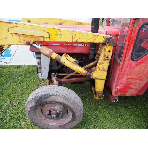 811 - Massey Ferguson 135. 1969. With Duncan cab and loader. All in good working order, oils and filters c... 