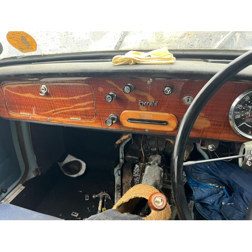 749 - Triumph Herald 12/50 Car. 1966. Petrol. 1147cc. Running and driving when stored around 5 years ago. ... 