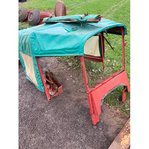609 - Massey Ferguson 175 cab frame with cover and rear window