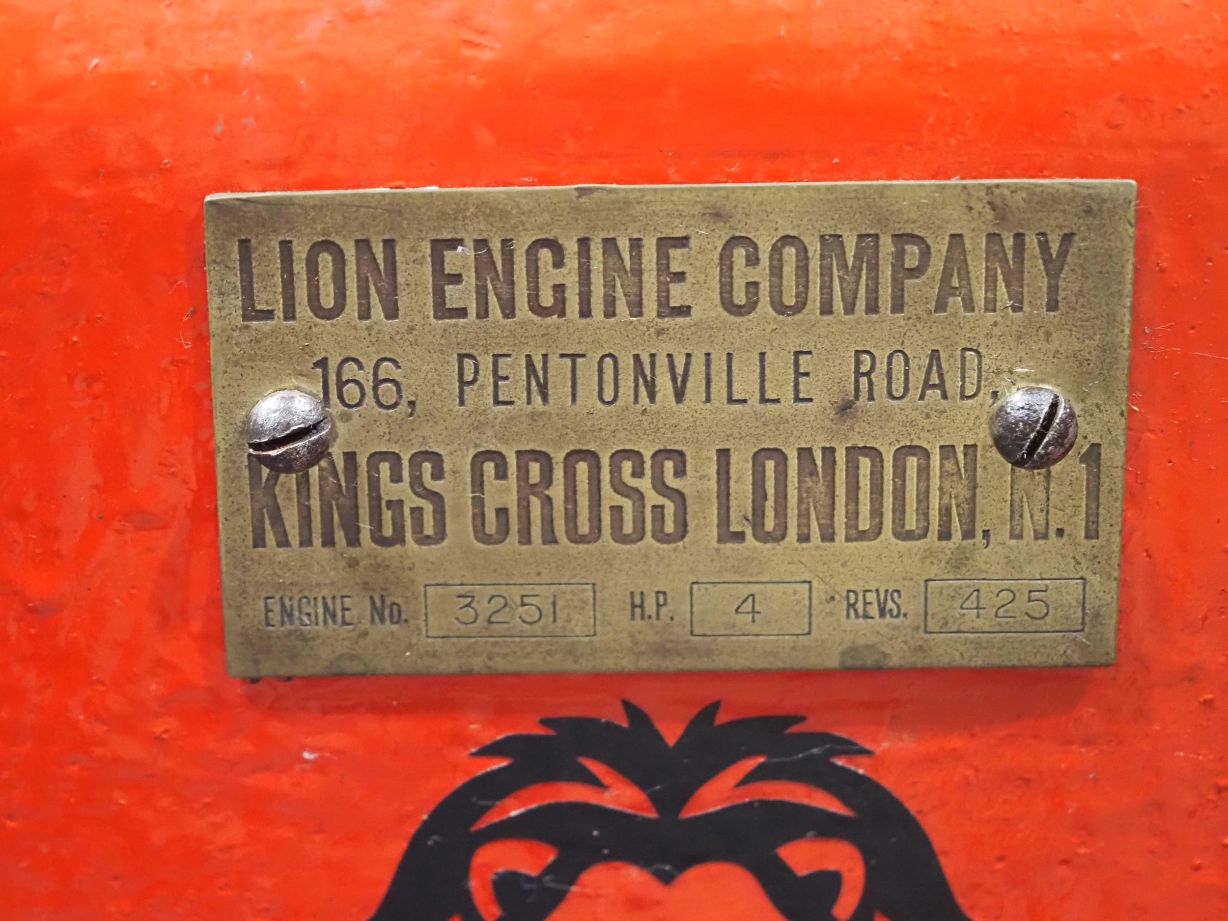 Lion 4HP stationary engine. 1920. Working order