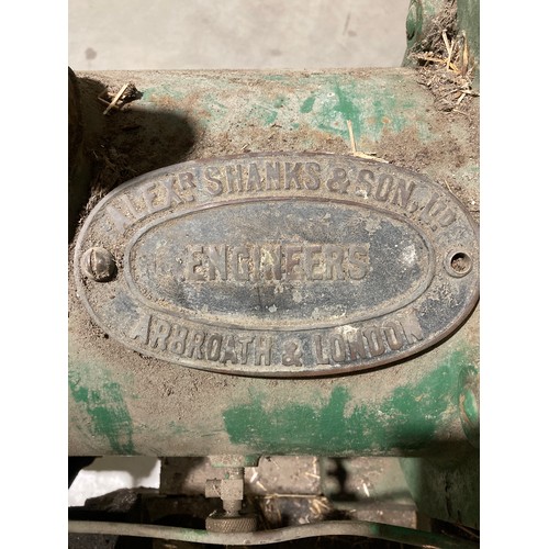 41 - Alex R Shanks & Sons open crank engine, crank free S/N. 1106/20. Flywheels are 38”