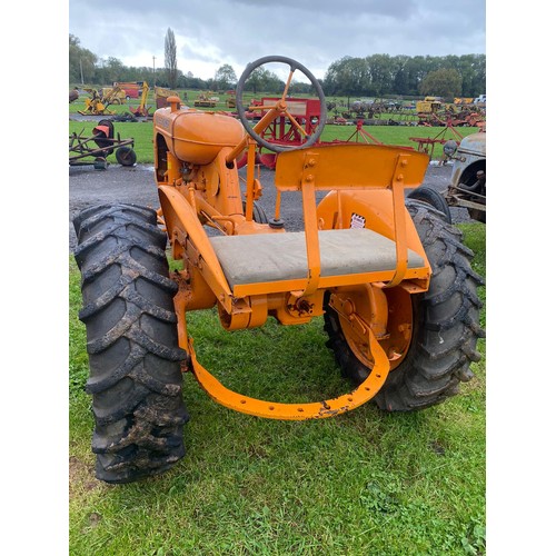 816 - Allis Chalmers B tractor. Bow axle, PTO and pulley. Starting handle in office