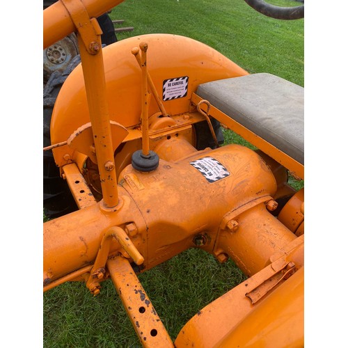 816 - Allis Chalmers B tractor. Bow axle, PTO and pulley. Starting handle in office