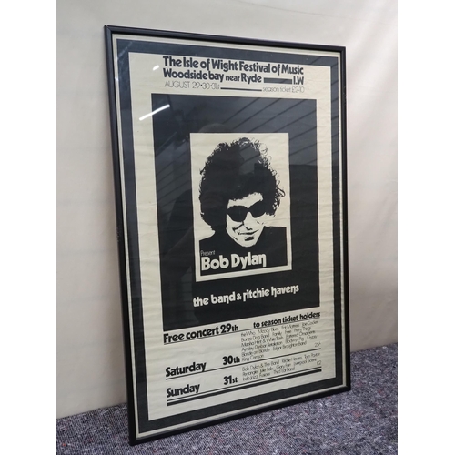 281 - Bob Dylan the Band & Richie Havens The Isle of Wight Festival of Music 1969 original silk screen pri... 