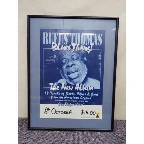 286 - Rufus Thomas Blues Thang! Concert poster for 'The New Album'. Was signed but signature has faded 16