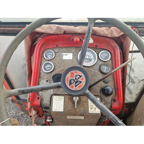 774 - Massey Ferguson 185 4wd tractor. Runs and drives, 6327 hours showing. Reg. HNT 803N