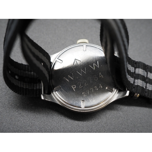 216 - Cyma WWII military wrist watch. This watch has been recently serviced and comes with service documen... 