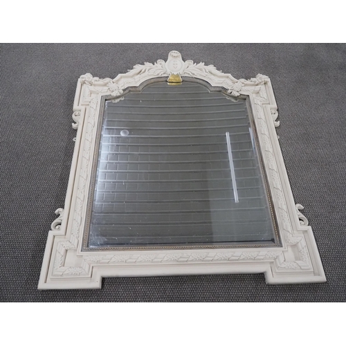 326 - Large mirror with bevel edge and carved frame 60