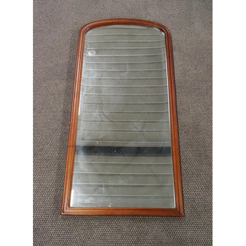 323 - Bevel edge mirror with mahogany frame 53½