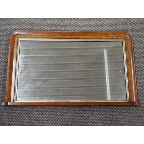 260 - Inlaid mahogany framed mantel mirror 20