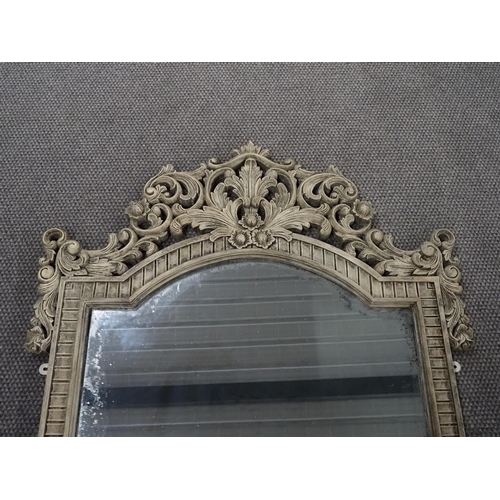 325 - Bevel edge mirror with ornate carved frame 78