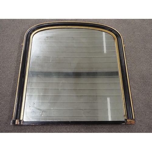 330 - Black and gold framed mantel mirror 39