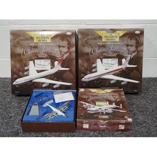 21 - Corgi Aviation model to include Avro York BOAC, Boeing 707 BOAC and Boeing 707 Trans World Airlines