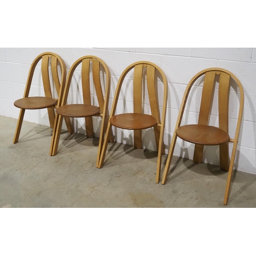 322 - Set of 4 Trannon C3 stacking chairs by David Colwell in ash