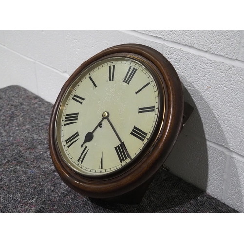 247 - Antique mahogany cased wall clock with enamel face 14