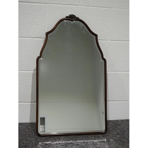 259 - Mahogany framed bevel edge hanging mirror 29