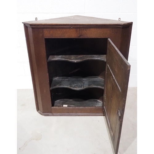 430 - Antique oak corner cabinet 44