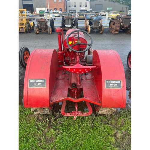 793 - International 10-20 tractor. 1938. Petrol/TVO. Hand crank on starting and manually switch to TVO whe... 