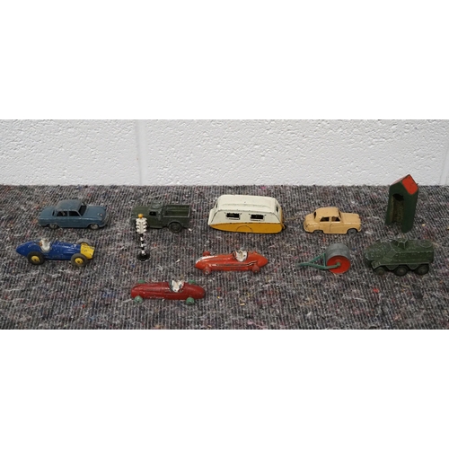 15A - Vintage Dinky toy vehicles to include military vehicles, racing cars, etc.
