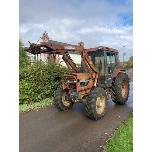 150 - Case International 885XL tractor. Runs and drives, fitted with Quicke 3260 loader, showing 4425 hour... 