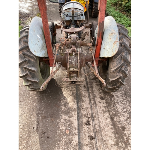 143 - Ferguson TEF tractor. Diesel. Engine turns over. Fitted with roll frame. S/n 466700. Good restoratio... 