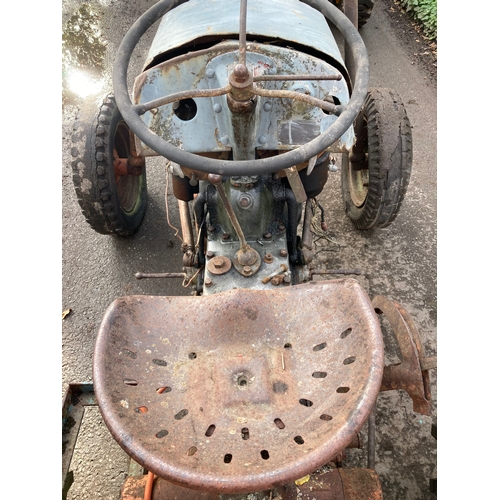 143 - Ferguson TEF tractor. Diesel. Engine turns over. Fitted with roll frame. S/n 466700. Good restoratio... 