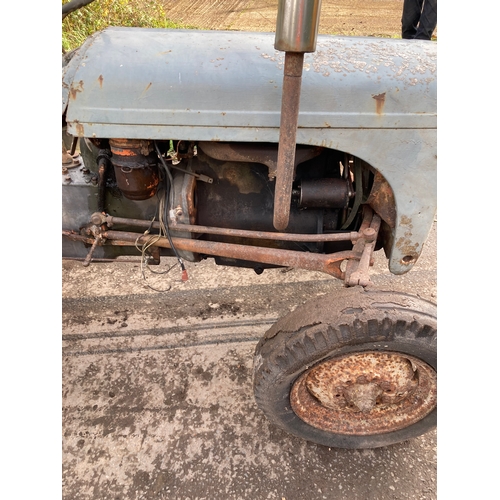 143 - Ferguson TEF tractor. Diesel. Engine turns over. Fitted with roll frame. S/n 466700. Good restoratio... 