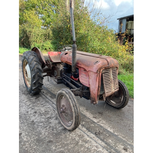 145 - Massey Ferguson 35 4 cylinder tractor. Runs and drives. Showing 6088 Hours. No docs