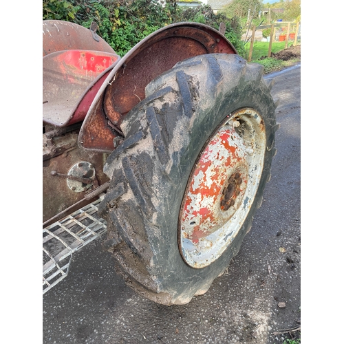 145 - Massey Ferguson 35 4 cylinder tractor. Runs and drives. Showing 6088 Hours. No docs