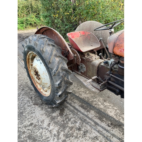 145 - Massey Ferguson 35 4 cylinder tractor. Runs and drives. Showing 6088 Hours. No docs