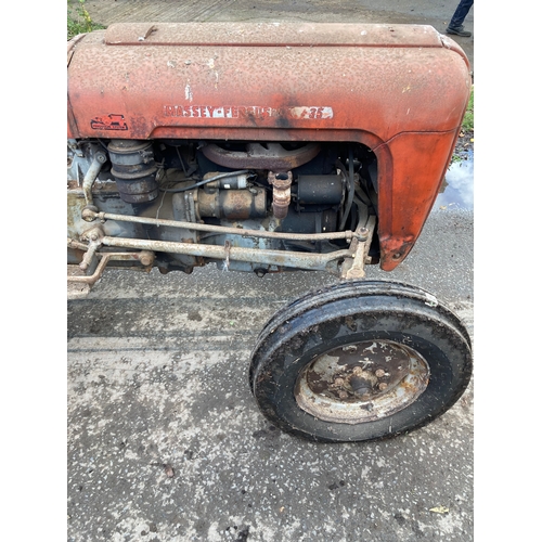 146 - Massey Ferguson 35 4 cylinder tractor. Runs and drives. Good restoration project. No docs