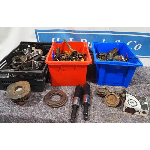 196 - 3 Boxes of British motorcycle parts to include Villiers