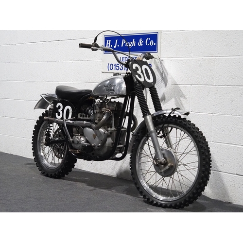 801 - Tribsa scrambler. 1958. 750cc
Frame no. BB31 6085
Engine no. 6T D18336
From a private collection. Ru... 