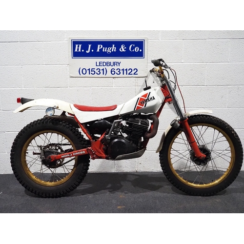 823 - Yamaha TY250 trials motorcycle. 1986. 250cc.
Frame No. 59N-002254
Engine No. 59N-002254
Property of ... 