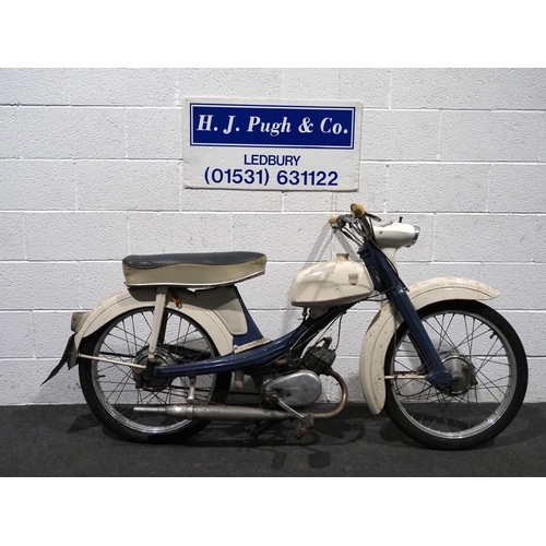 917 - NSU Quickly moped. 1966.49cc.
Frame no. 1647016
Engine no. 3976715
Property of a deceased estate. St... 