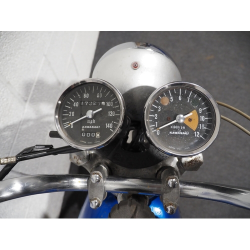 942 - Kawasaki H1 500 Triple motorcycle project. 1973. 498cc. 
Frame No. KAF47524
Engine No. 53845
Not run... 