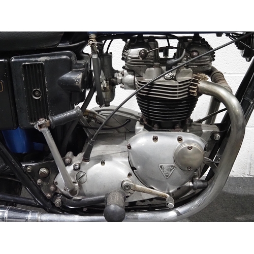 963 - Triumph Tiger 650V motorcycle. 1972. 659cc. 
Frame No. TR6RVCG51434
Engine No. TR6RVCG51434
Last rid... 