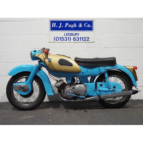 967 - Ariel Super Arrow motorcycle. 1961. 250cc. 
Frame No. T20404G
Engine No. T20404G
Restored in early 2... 