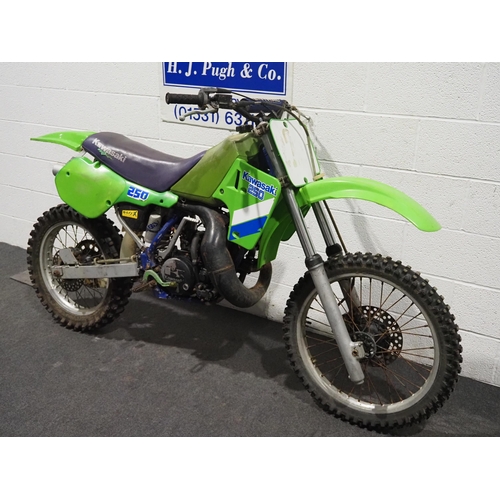 972 - Kawasaki KX250 motocross bike. 1987
This bike runs and rides. Was ridden in august of this year.