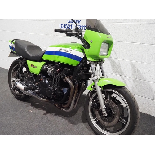 975 - Kawasaki GPZ 1100 B1 motorcycle. 1981. 1089cc
Frame No. KZT10B-002438
Engine No. KZT10BE035758
The b... 