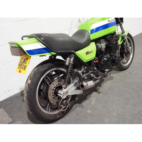 975 - Kawasaki GPZ 1100 B1 motorcycle. 1981. 1089cc
Frame No. KZT10B-002438
Engine No. KZT10BE035758
The b... 