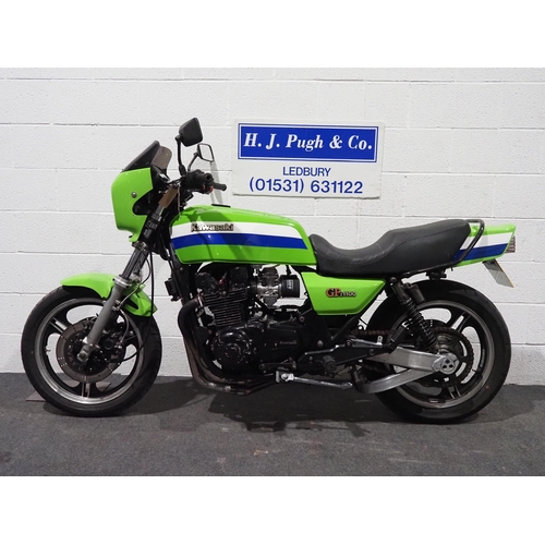 975 - Kawasaki GPZ 1100 B1 motorcycle. 1981. 1089cc
Frame No. KZT10B-002438
Engine No. KZT10BE035758
The b... 