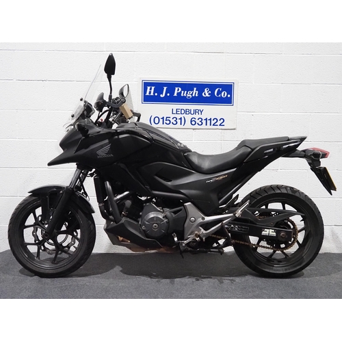814 - Honda NC750 motorcycle. 2015. 745cc.
Runs and Rides. Been ridden this year. MOT until 26/4/24.
Reg. ... 