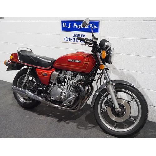 979 - Suzuki GS 850G motorcycle. 1979. 849cc.
Frame No. 108935
Engine No. 109022
Runs and rides, has been ... 