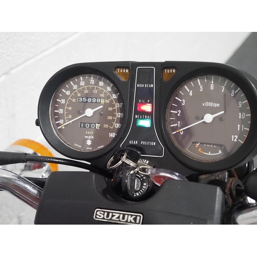 979 - Suzuki GS 850G motorcycle. 1979. 849cc.
Frame No. 108935
Engine No. 109022
Runs and rides, has been ... 