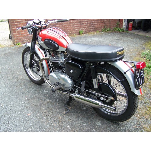 845 - Triumph Bonneville motorcycle. 1962.
Matching frame and engine numbers. Imported from the USA over 1... 