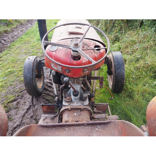 144 - Massey Ferguson 35 tractor. 3 Cylinder, runs, c/w roll frame. No docs