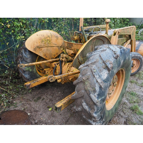 153 - Massey Ferguson Industrial tractor. C/w front and rear loaders. Runs. No docs