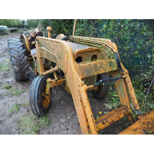 153 - Massey Ferguson Industrial tractor. C/w front and rear loaders. Runs. No docs