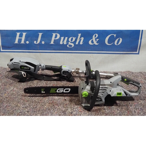 452 - Ego battery chainsaw and strimmer parts no battery